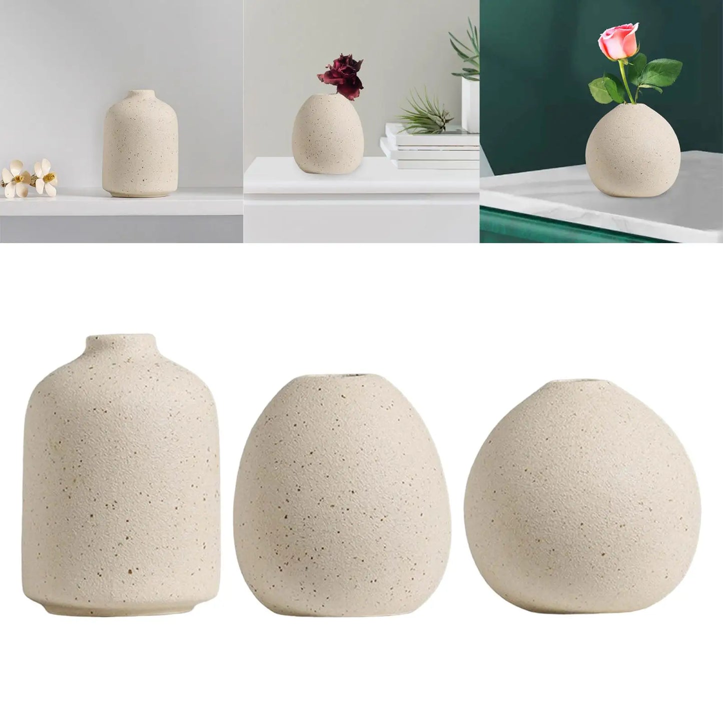 Moderne Blumenvasen, dekorative Vasen, Boho-Keramikvase