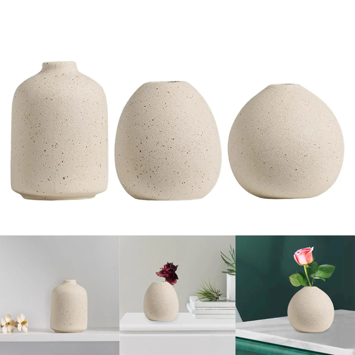 Moderne Blumenvasen, dekorative Vasen, Boho-Keramikvase